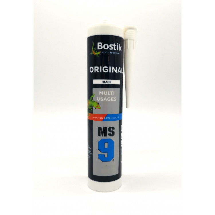MS9 MASTIC COLLE POLYMERE Couleur Blanc Volume 300 ml